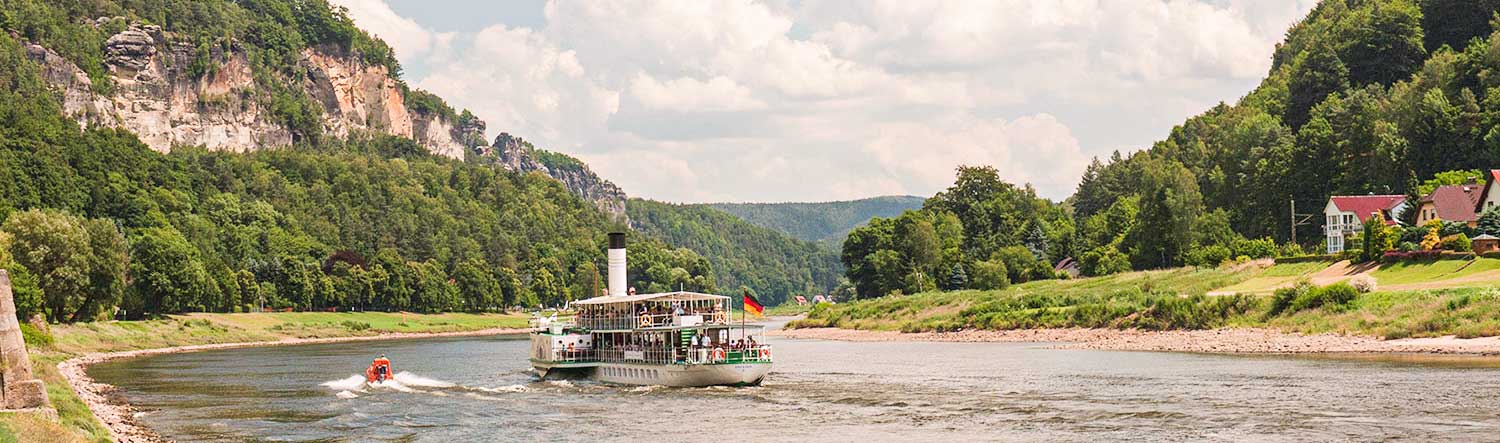 Dampfer in der Sächsischen Schweiz