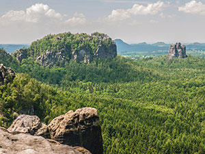 Blick zu den Schrammsteinen - Sächsische Schweiz